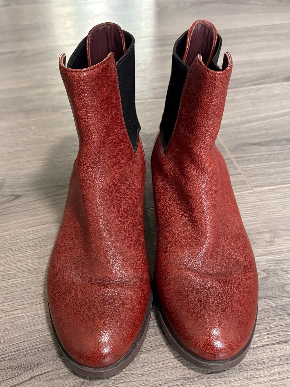 Clarks Women's Marquette Wish Style Leather Boots in Burgundy